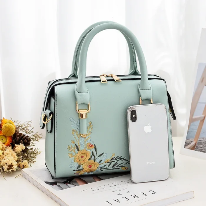 2023 Luxury Handbags Embroidered Women Bags PU Leather Crossbody Bags For Women Tote Retro Ladies Shoulder Bag Female Handbag - Image 4