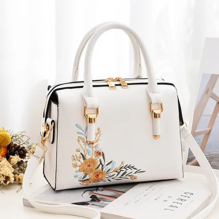 2023 Luxury Handbags Embroidered Women Bags PU Leather Crossbody Bags For Women Tote Retro Ladies Shoulder Bag Female Handbag - Image 3