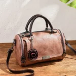 New Flowers Pendant Handbag Women's Fashion Boston Bags Single Shoulder Bag Ladies Crossbody Bag Pu Messenger Bag Women Bag - Image 5