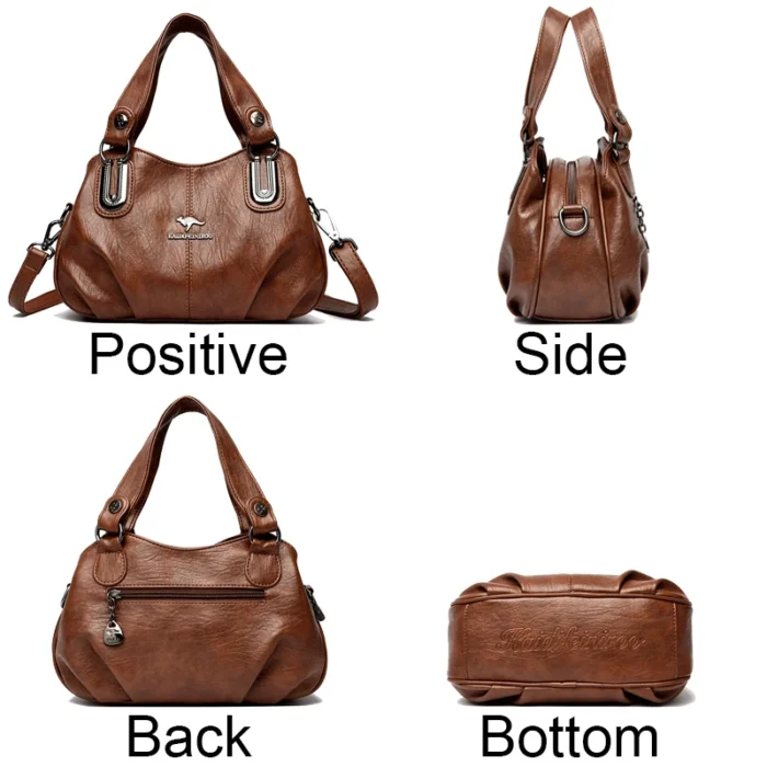 100%Cow Leather Luxury Women Handbag 2024 New Genuine Leather Crossbody Shoulder Bags Female Solid Color Messenger Fashion Sac - Image 8