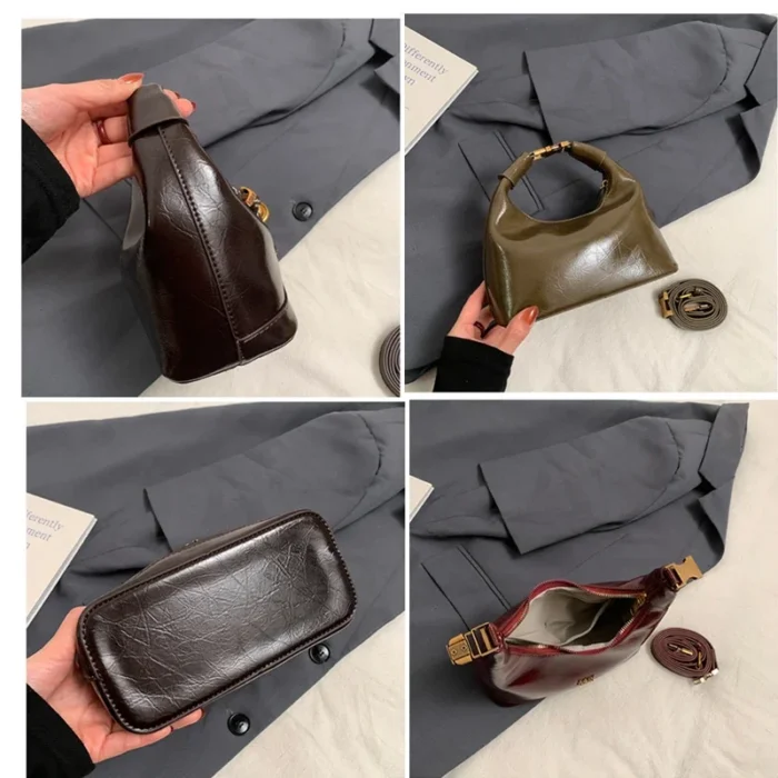 New Luxury Women PU Leather Shoulder Crossbody Bag High Quality Female Messenger Bags Shoulder Fashion Designer Ladies Handbags - Image 6