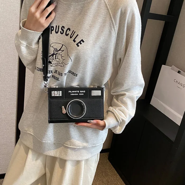 Camera Style Shoulder Bag Women Fashion Funny Box Bag Retro Camera Crossbody Bag Women Small Bag - Image 3