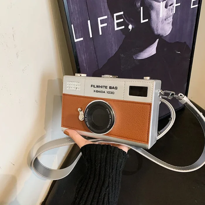 Camera Style Shoulder Bag Women Fashion Funny Box Bag Retro Camera Crossbody Bag Women Small Bag - Image 2