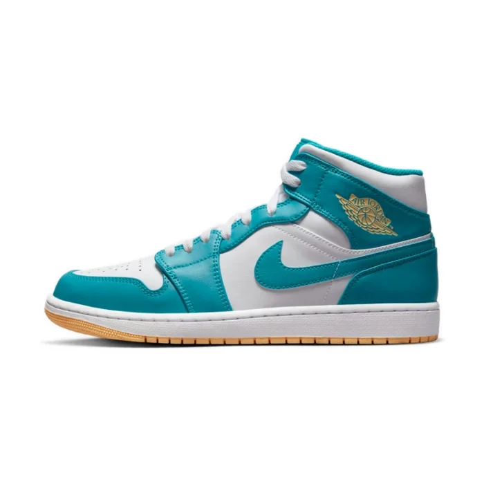 Nike Air Jordan 1 Leather Comfortable and Versatile Mid-Top Vintage Basketball Shoes Men's Shoes - Image 2