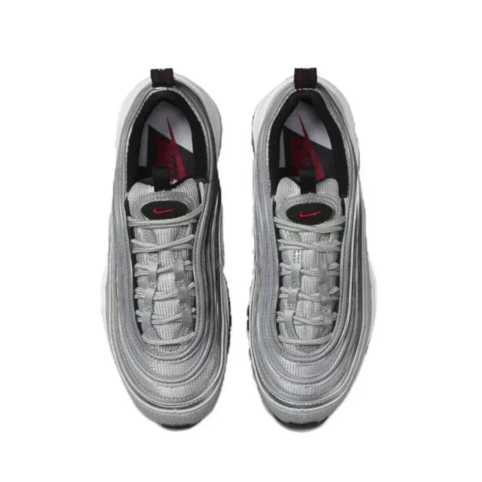 Nike Air Max 97 Men and Women Low-top Retro Running Shoes Air Cushion Sneakers Silver - Image 4