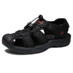 Men Leather Sandals Summer Classic Men's Comfortable - Image 3