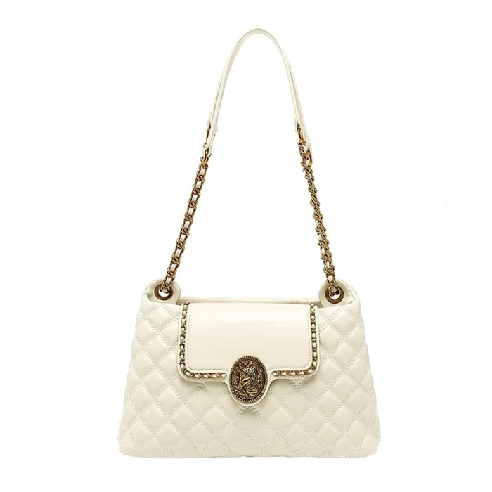 Brand genuine leather chain bag for women in 2024, new designer with a sense of luxury, large capacity underarm shoulder bag - Image 5