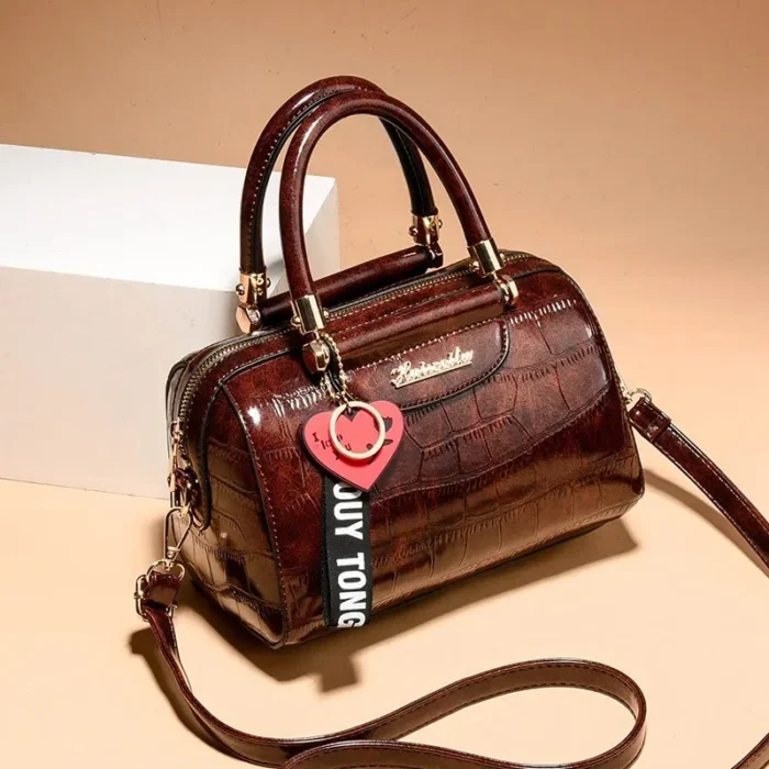 Luxury Design Handbag Shoulder Bags High Quality PU Leather Womens Handbags Fashion Crocodile Pattern Ladies Tote Messenger Bag - Image 2