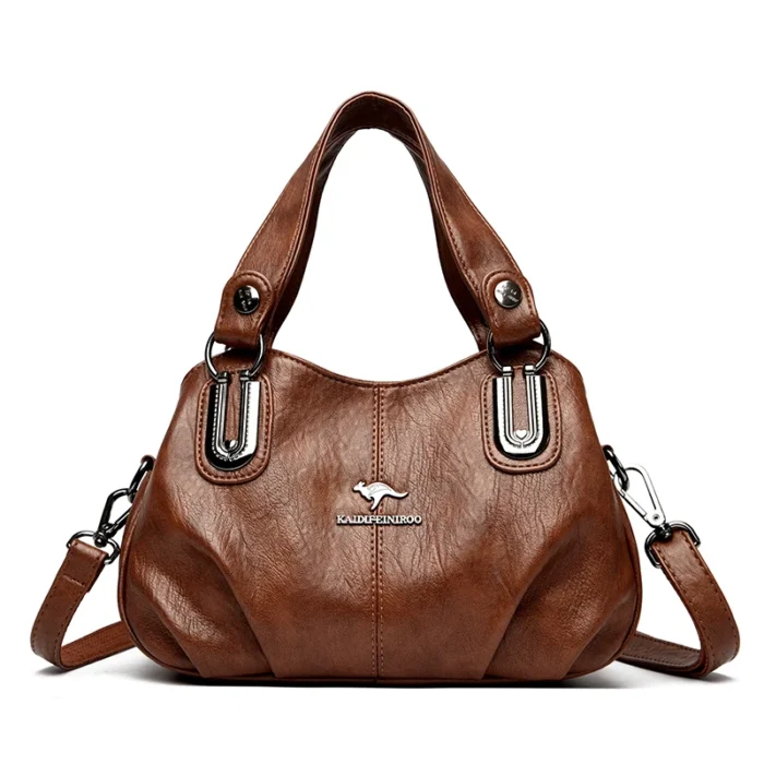 100%Cow Leather Luxury Women Handbag 2024 New Genuine Leather Crossbody Shoulder Bags Female Solid Color Messenger Fashion Sac - Image 2