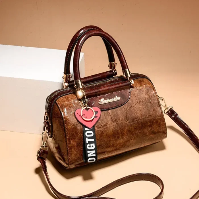 Luxury Design Handbag Shoulder Bags High Quality PU Leather Womens Handbags Fashion Crocodile Pattern Ladies Tote Messenger Bag - Image 3