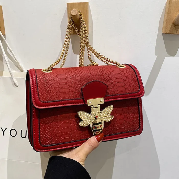 Luxury Handbags For Women Crossbody Bags bee Lock Tote Casual Brand Crocodile Print Leather Handbag Ladies Bag - Image 3