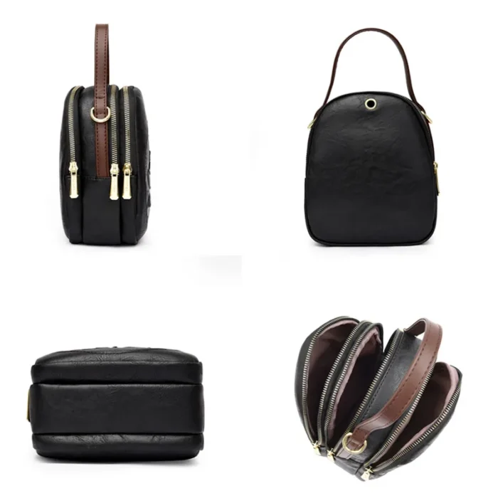 New Luxury PU Leather Women’s Leisure Time Shoulder Bag and Purses Fashionable Lotus Pattern Crossbody Bag Ladies Brand Handbags - Image 5