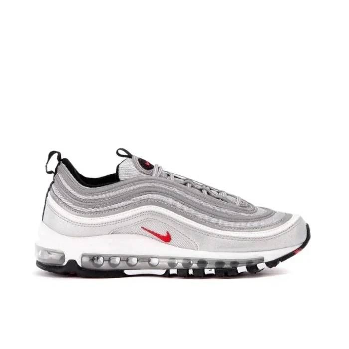 Nike Air Max 97 Men and Women Low-top Retro Running Shoes Air Cushion Sneakers Silver - Image 3