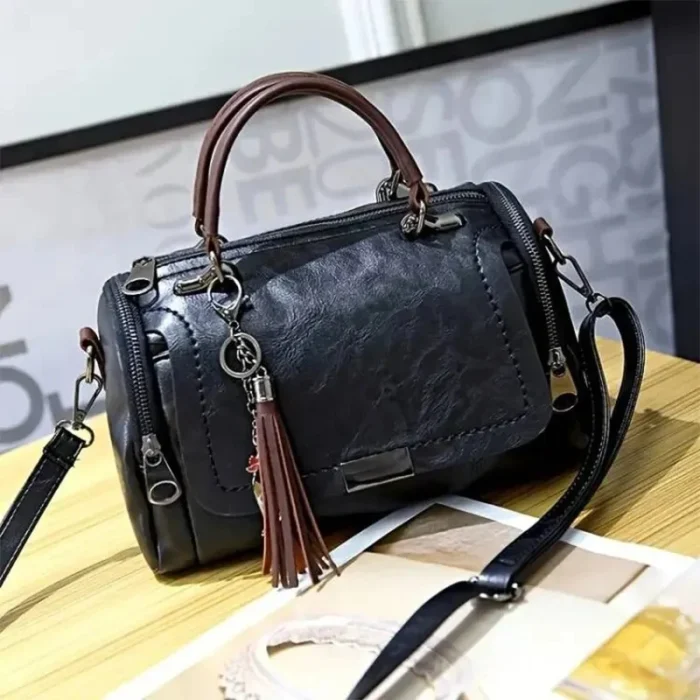 New Flowers Pendant Handbag Women's Fashion Boston Bags Single Shoulder Bag Ladies Crossbody Bag Pu Messenger Bag Women Bag - Image 3