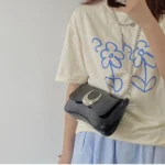 Fashion Design Women's Underarm Bag Moon Locking Buckle Female Shoulder Bag PU Leather Ladies Crossbody Bags Purse Handbags - Image 5