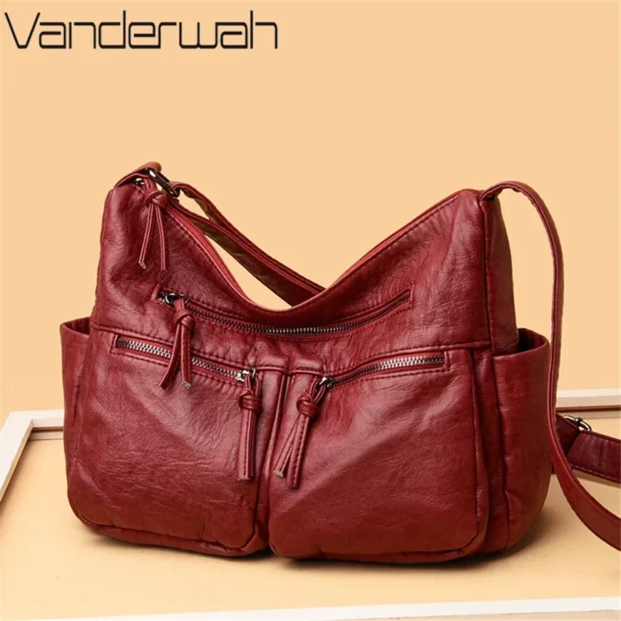 High Quality Leather Luxury Handbags Women Bags Designer Shoulder Crossbody Bags for Women New Bolsa Feminina Sac A Main - Image 2