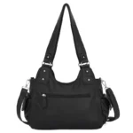 Angelkiss Women Handbags Satchel Top-handle Vintage PU Shoulder Bag 12.5”x4.4” Dumpling Pack Multi-pockets Shoulder Bags Wellet - Image 3