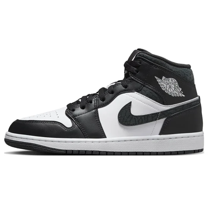 Nike Air Jordan 1 Leather Comfortable and Versatile Mid-Top Vintage Basketball Shoes Men's Shoes - Image 8