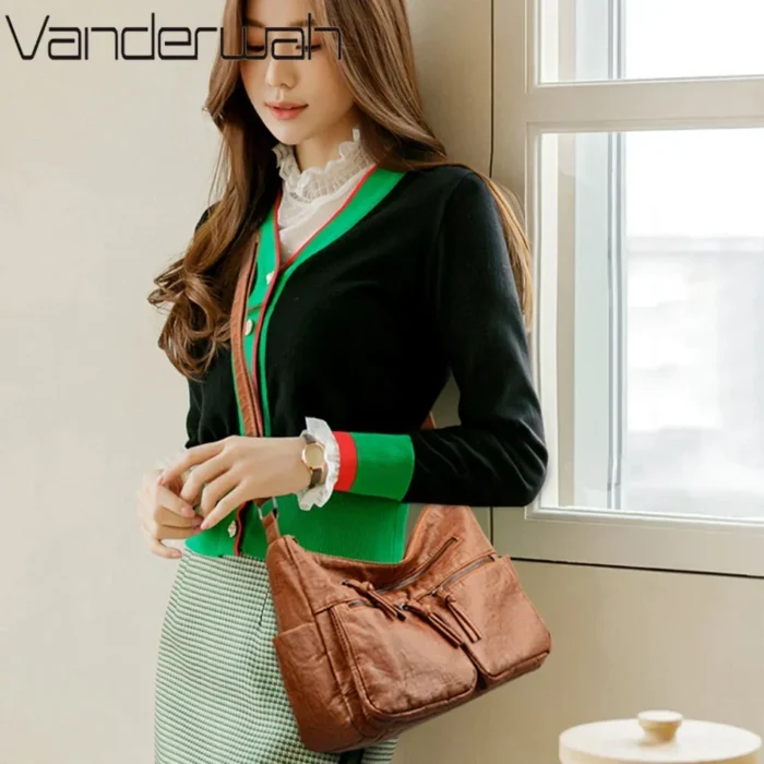 High Quality Leather Luxury Handbags Women Bags Designer Shoulder Crossbody Bags for Women New Bolsa Feminina Sac A Main - Image 5