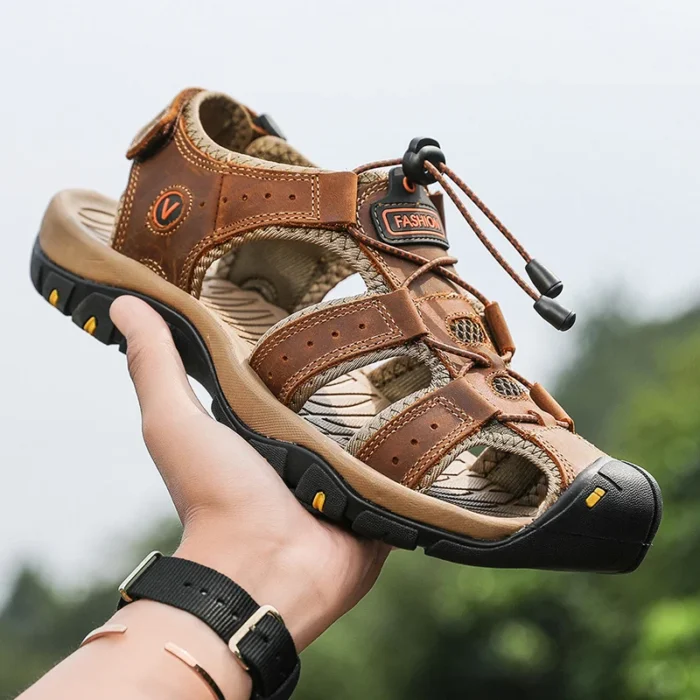 Men Leather Sandals Summer Classic Men's Comfortable