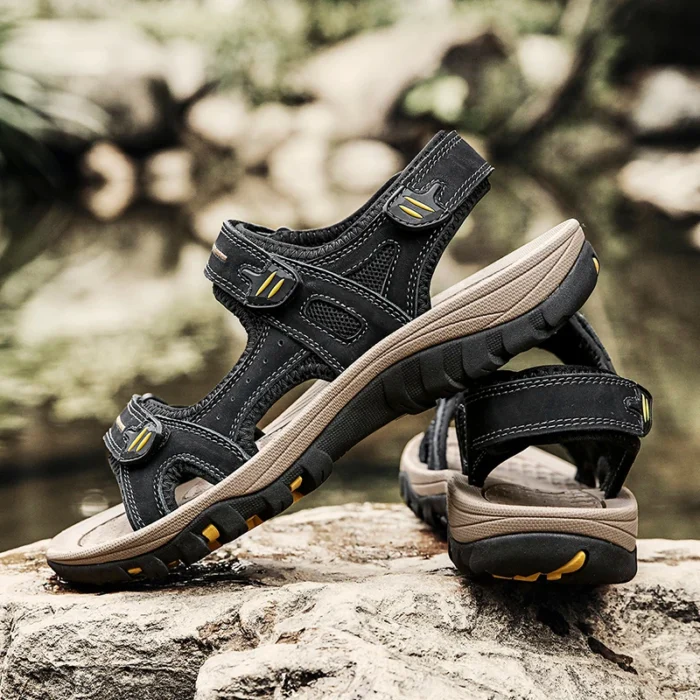 Large Size Genuine leather Men Beach Sandals Fashion Men Sandals Outdoor Walking shoes Summer Shoes Men Zapatos Hombre - Image 5