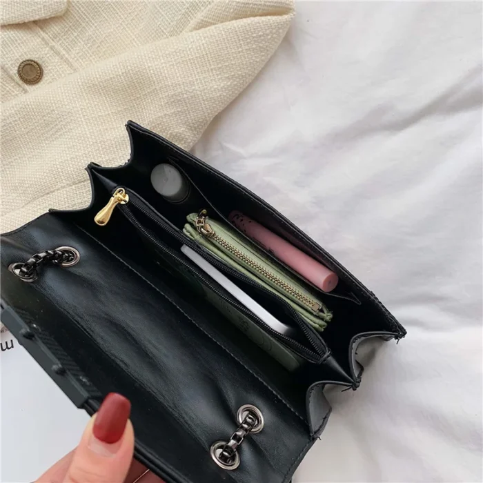 Rivet Chain Brand PU Leather Crossbody Bags For Women hit Simple Fashion Shoulder Bag Lady Luxury Small Handbags - Image 6