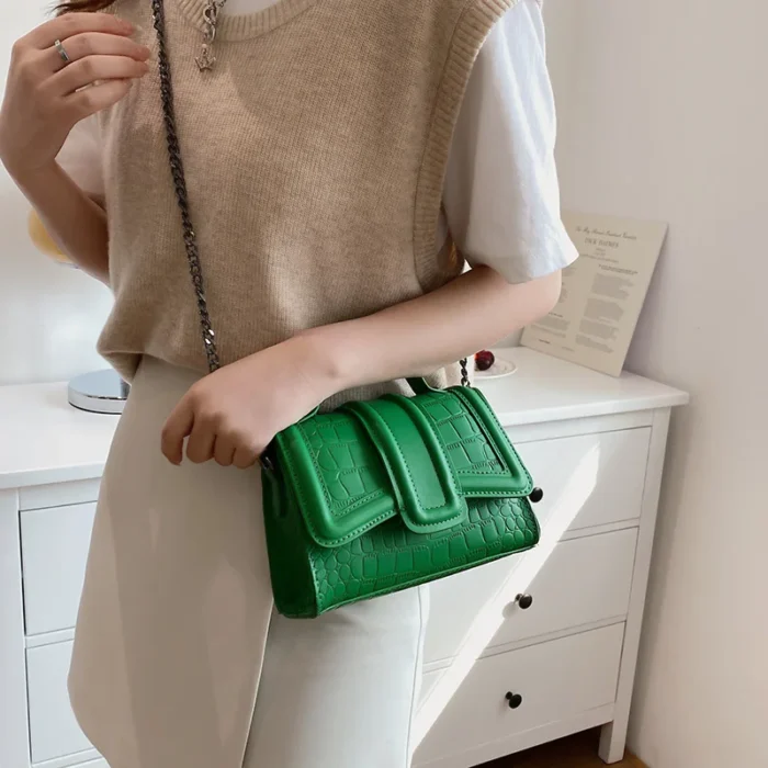Stone Pattern PU Leather Crossbody Sling Bags for Women Trendy Fashion Brand Ladies Totes Luxury Simple Shoulder Handbags - Image 2