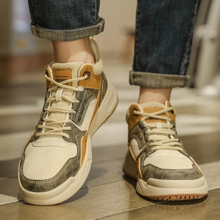 New casual men's board shoes Comfortable Thick Bottom Quality Style Autumn and Winter Outdoor Shoes for Youth classics gray - Image 6