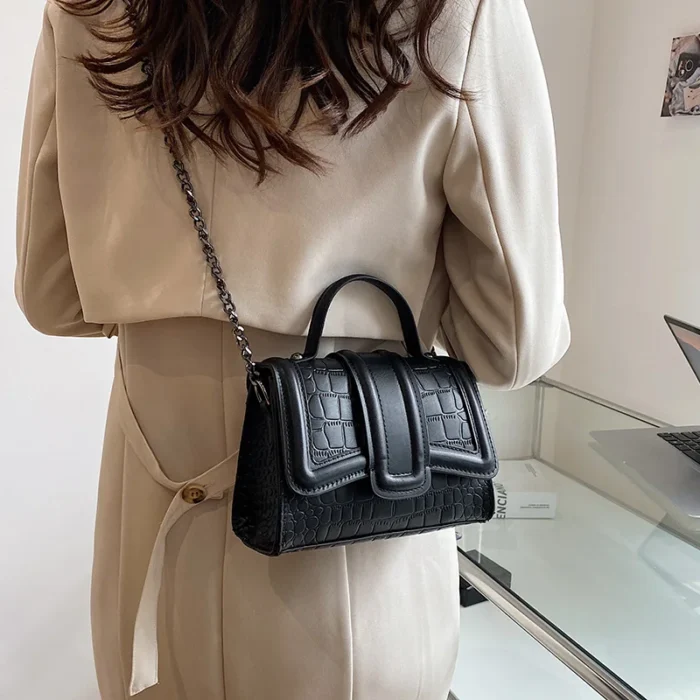 Stone Pattern PU Leather Crossbody Sling Bags for Women Trendy Fashion Brand Ladies Totes Luxury Simple Shoulder Handbags - Image 3