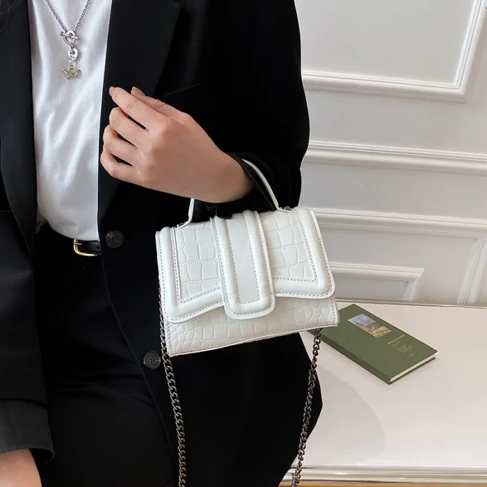 Stone Pattern PU Leather Crossbody Sling Bags for Women Trendy Fashion Brand Ladies Totes Luxury Simple Shoulder Handbags - Image 4