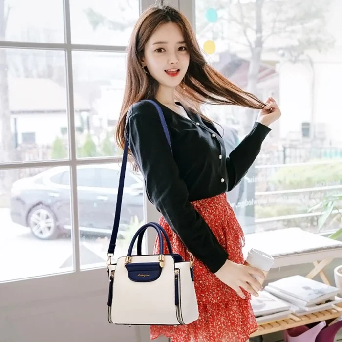Women's Bags 2023 New Fashion Women's Bags Hit Color Hand-held Bag Europeand The United States All-match Shoulder Messenger Bag - Image 2