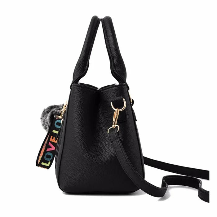 Embroidery Messenger Bags Women Leather Handbags Bags for Women Sac a Main Ladies hair ball Hand Bag - Image 2