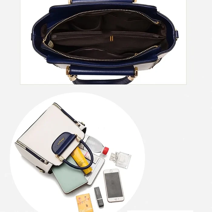 Women's Bags 2023 New Fashion Women's Bags Hit Color Hand-held Bag Europeand The United States All-match Shoulder Messenger Bag - Image 5