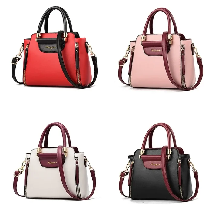 Women's Bags 2023 New Fashion Women's Bags Hit Color Hand-held Bag Europeand The United States All-match Shoulder Messenger Bag - Image 3