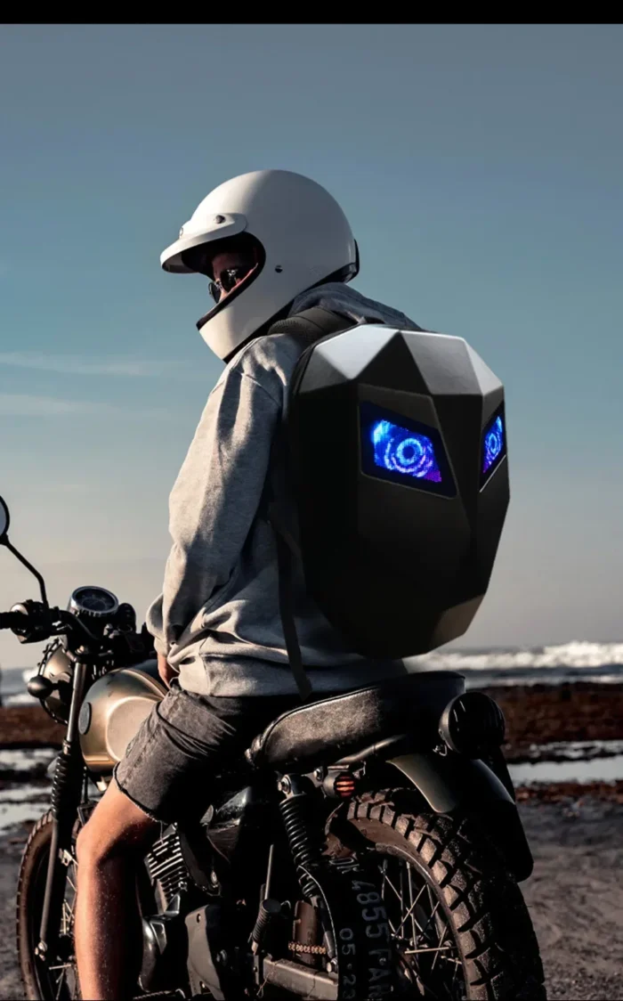 LED locomotive backpack Display scree Business travel Laptop Backpack Men outdoor Expanded Motorcycle Cycling Backpack For woman - Image 6