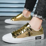Hot Sale Gold Bee Sneakers Men Fashion Luxury Skateboard Shoes Men Original Designer Shoes Hip Hop Superstar Men's Skate Shoes - Image 4