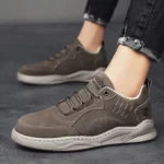 New 2023 Causal Shoes for Men Sneakers Handmade Men Loafers leather High quality Moccasins Men Driving Shoe - Image 5