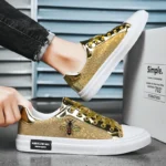 Hot Sale Gold Bee Sneakers Men Fashion Luxury Skateboard Shoes Men Original Designer Shoes Hip Hop Superstar Men's Skate Shoes - Image 5