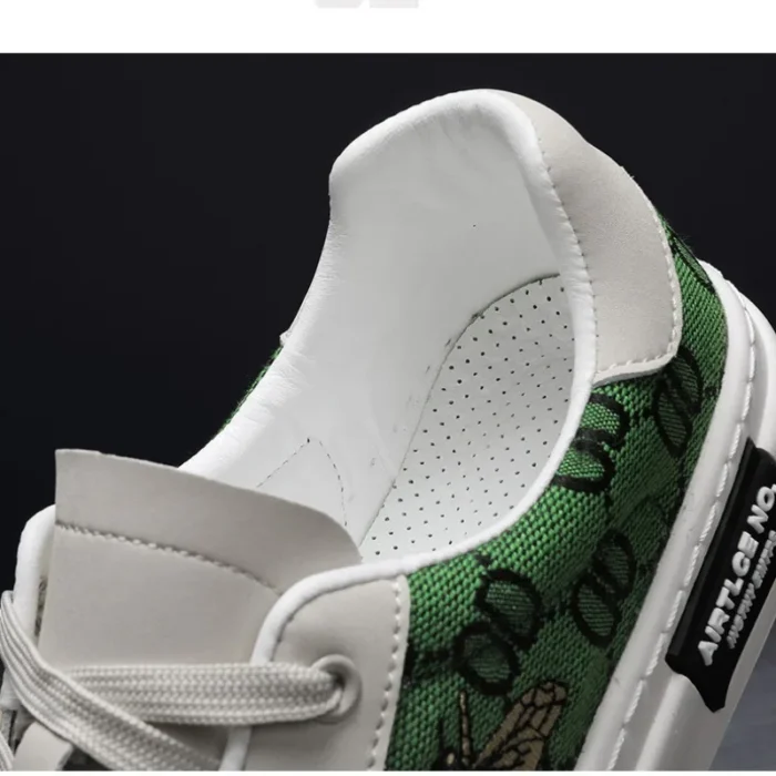 Men's Pattern Canvas Breathable Sneakers Student Outdoor Walking Shoes Skateboard Loafers Comfort Lightweight Trendy Trainers - Image 5