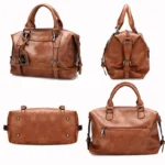 Luxury PU Leather Women Tote Handbags High Quality Female Top Handle Messenger Crossbody Bags Ladies Boston Shoulder Bags - Image 2