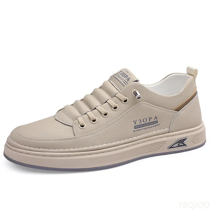 Men Shoes Leather Casual Sneakers Breathable Walking Slip On Platform Shoes Male Flats Rubber Sole Shoes Zapatillas 2025 - Image 5