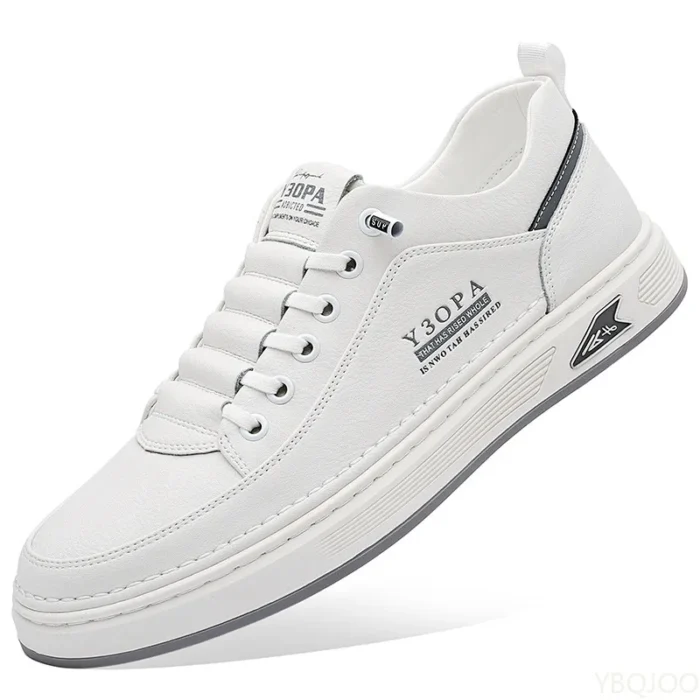 Men Shoes Leather Casual Sneakers Breathable Walking Slip On Platform Shoes Male Flats Rubber Sole Shoes Zapatillas 2025 - Image 6