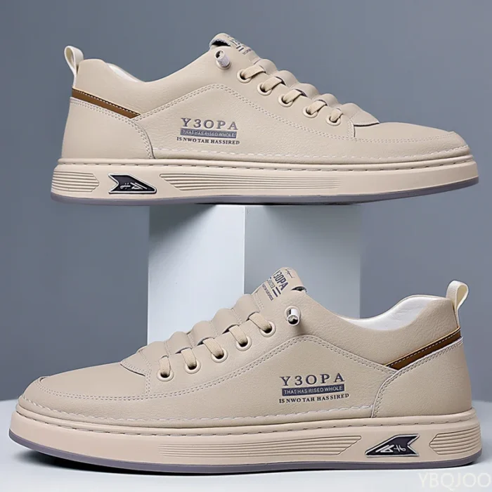 Men Shoes Leather Casual Sneakers Breathable Walking Slip On Platform Shoes Male Flats Rubber Sole Shoes Zapatillas 2025 - Image 3