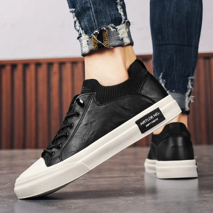 Lightweight, Versatile, Trendy, Wear-resistant, Low-top, Lace-up Men's Large-sized Retro Style High-quality Casual Sneakers - Image 2