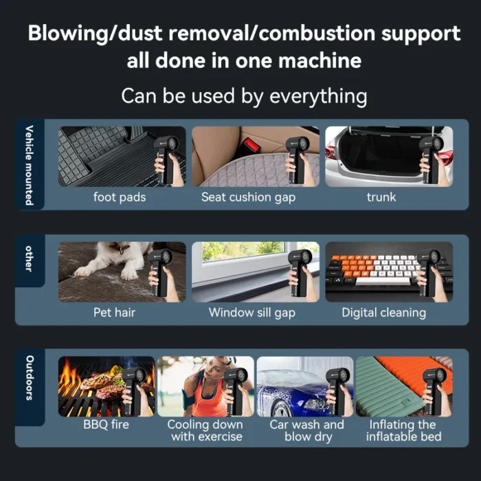 Booster TF40 Violent Turbo fan handheld Portable High Wind Speed Dust Removal Water Removal Car Water blower snow Blowing - Image 5