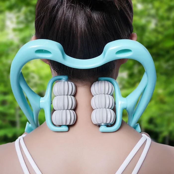 Six-Wheel Manual Cervical Massager for Neck Back Waist - Muscle Tension Relief And Relaxation Rolling Therapeutic Tool - Image 5