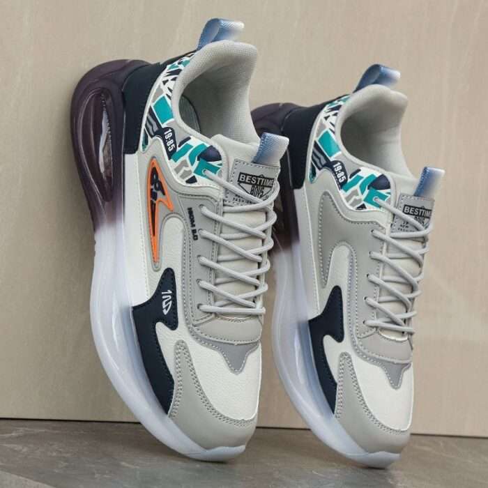 Men's waterproof sports shoes new leather surface new Chinese style dad shoes soft sole lightweight wear-resistant trend running Christmas
