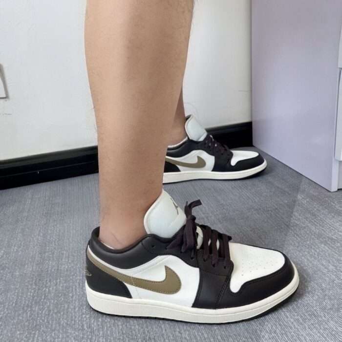 AJ1 Low Gold Hook Mocha trendy versatile sports low-top couple basketball shoes men and women casual sneakers - Image 5