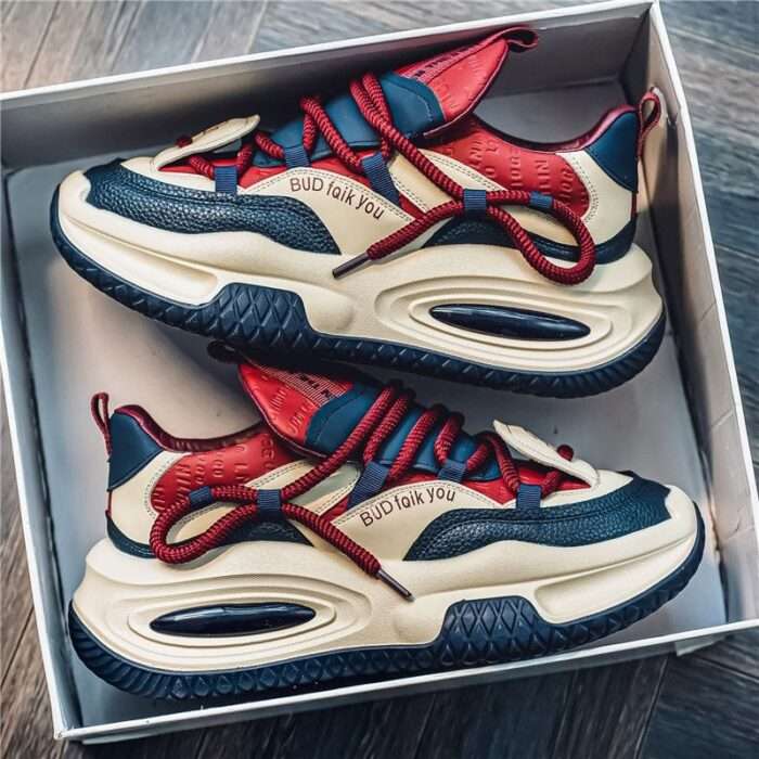 Men's shoes winter outdoor running wear-resistant thick-soled high-soled sports tide shoes students school style all-match net red dad shoes - Image 7