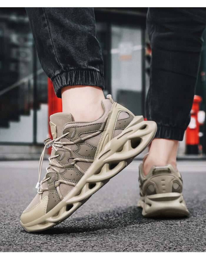 Men's shoes 2025 mesh breathable flying weaving running shoes men's one pedal non-slip sneakers all-match casual shoes - Image 5